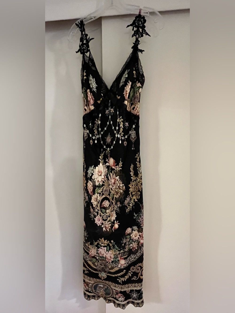 Camilla Bias Silk V-Neck Maxi Slip Dress - Picture 7 of 8